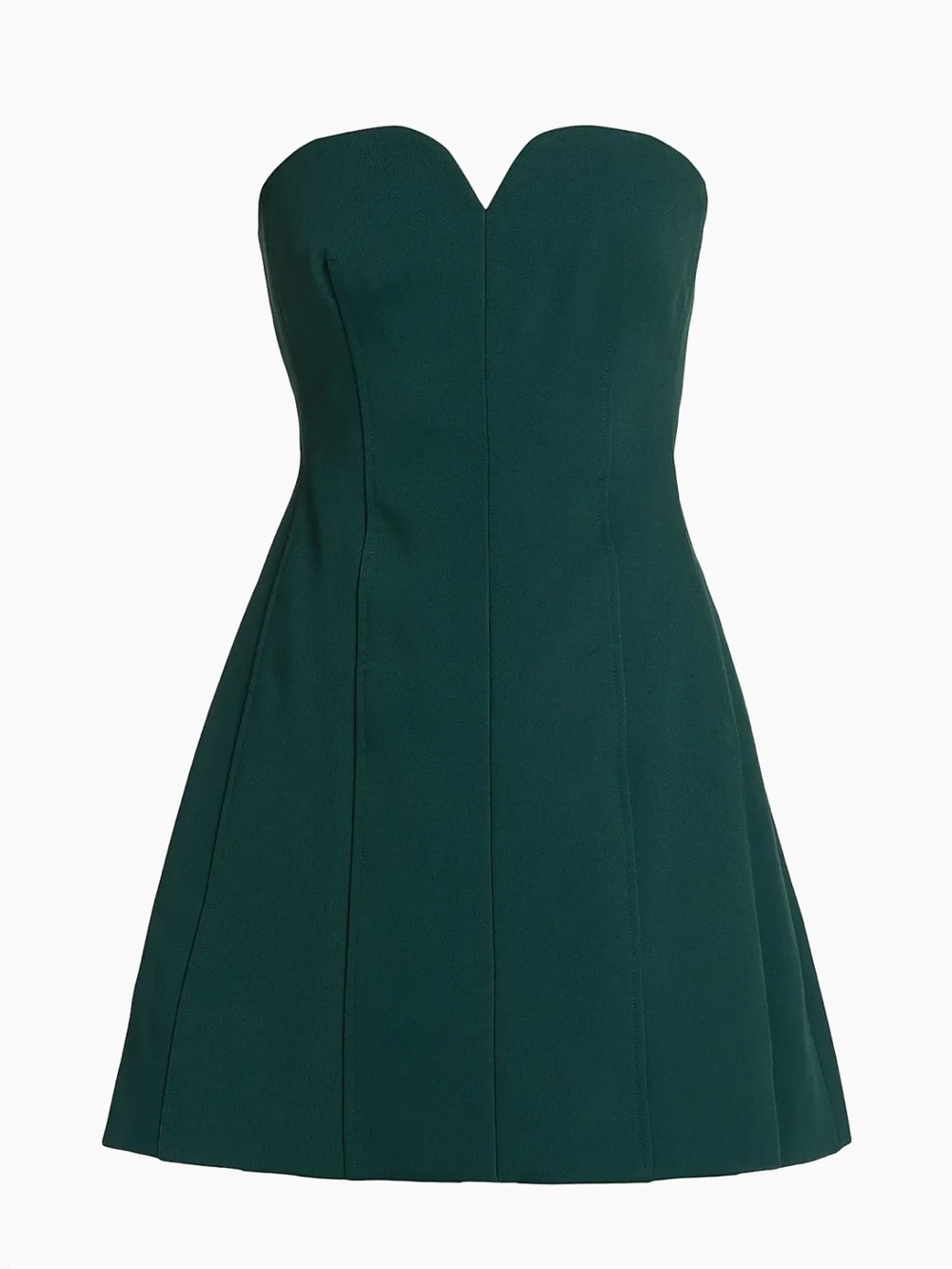 Simkhai Strapless Sweetheart Mini Dress in Dark Green
